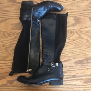 Michael Kors tall leather/elastic boots size 7